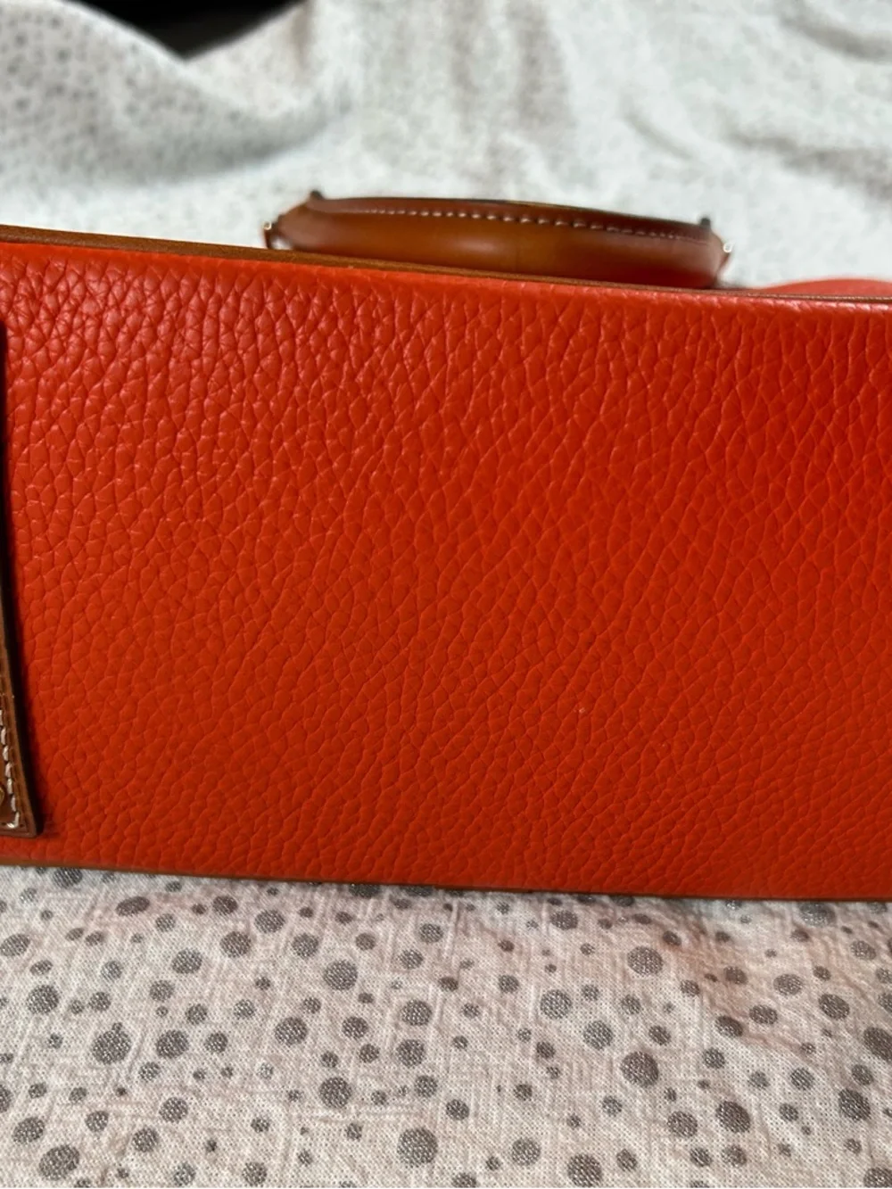 Dooney & Bourke Zip Zip Satchel in Red Orange NWOT